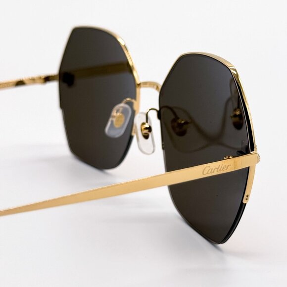 NEW CARTIER SUNGLASSES CT0332S 005 GOLD/BROWN WOMEN EYEWEAR CARTIER main image 9